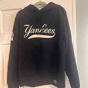 Ralph Lauren Black Hoodie with White Yankees Script
